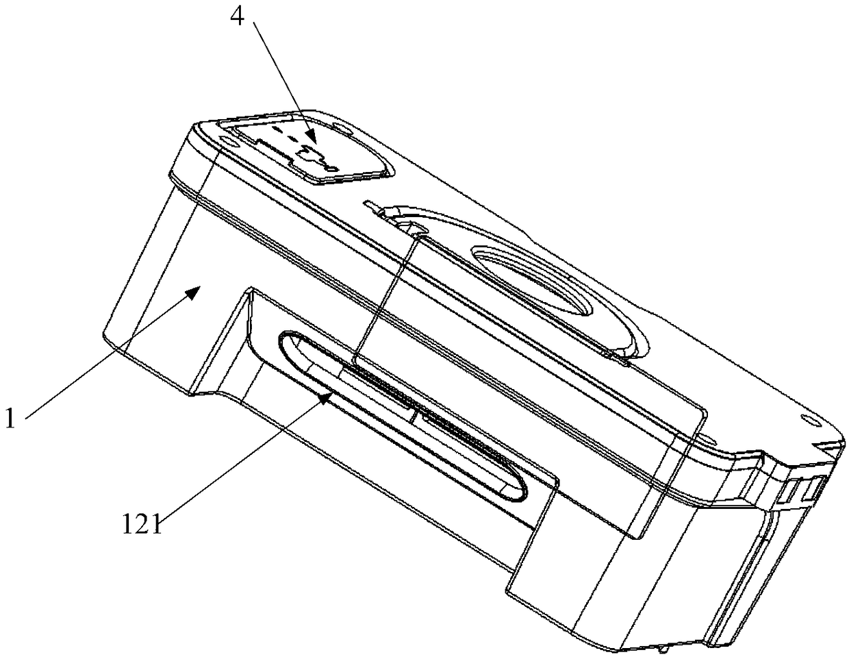 Floor sweeping robot and integrated water tank dust box thereof