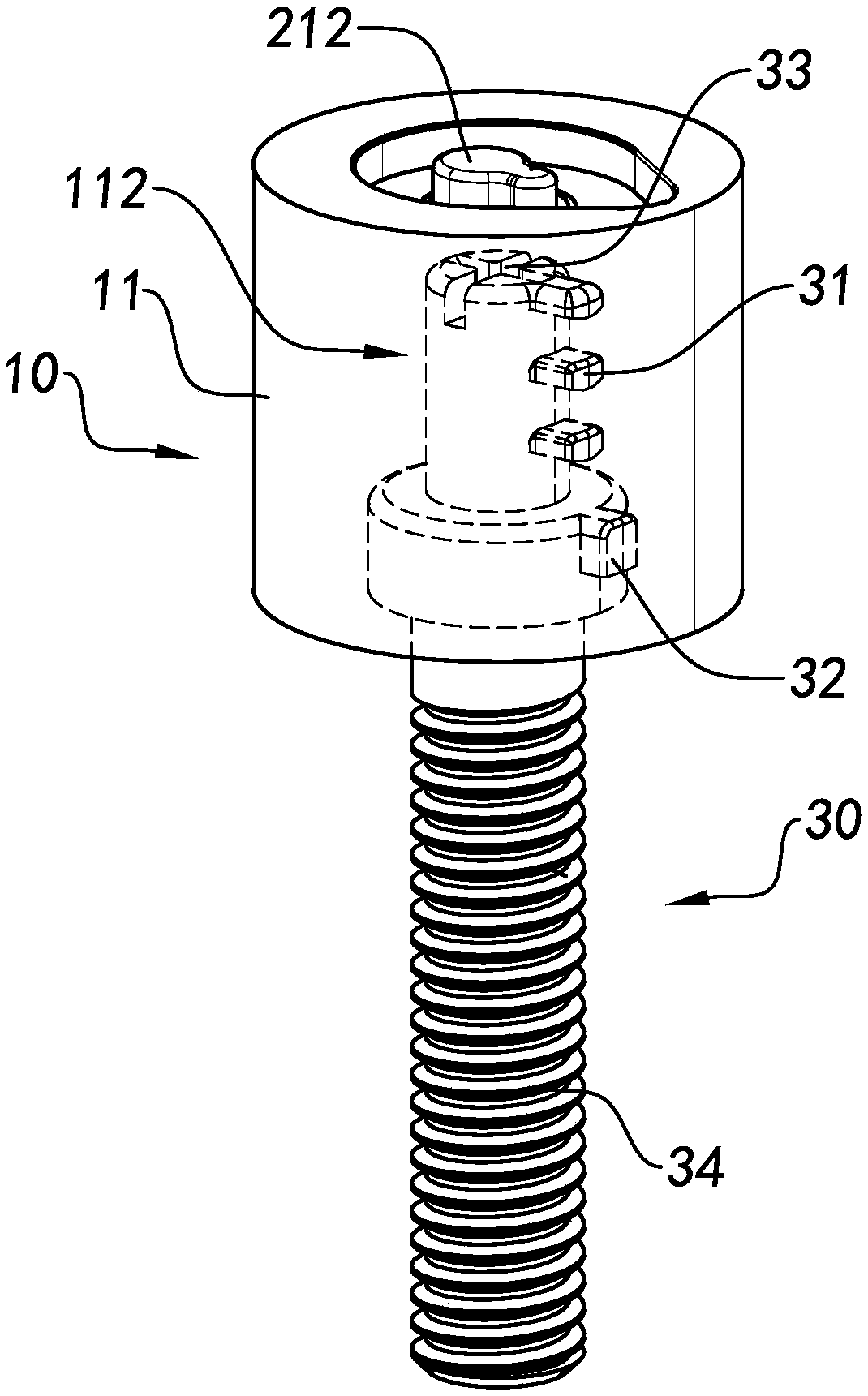 Screw connection with locking mechanism