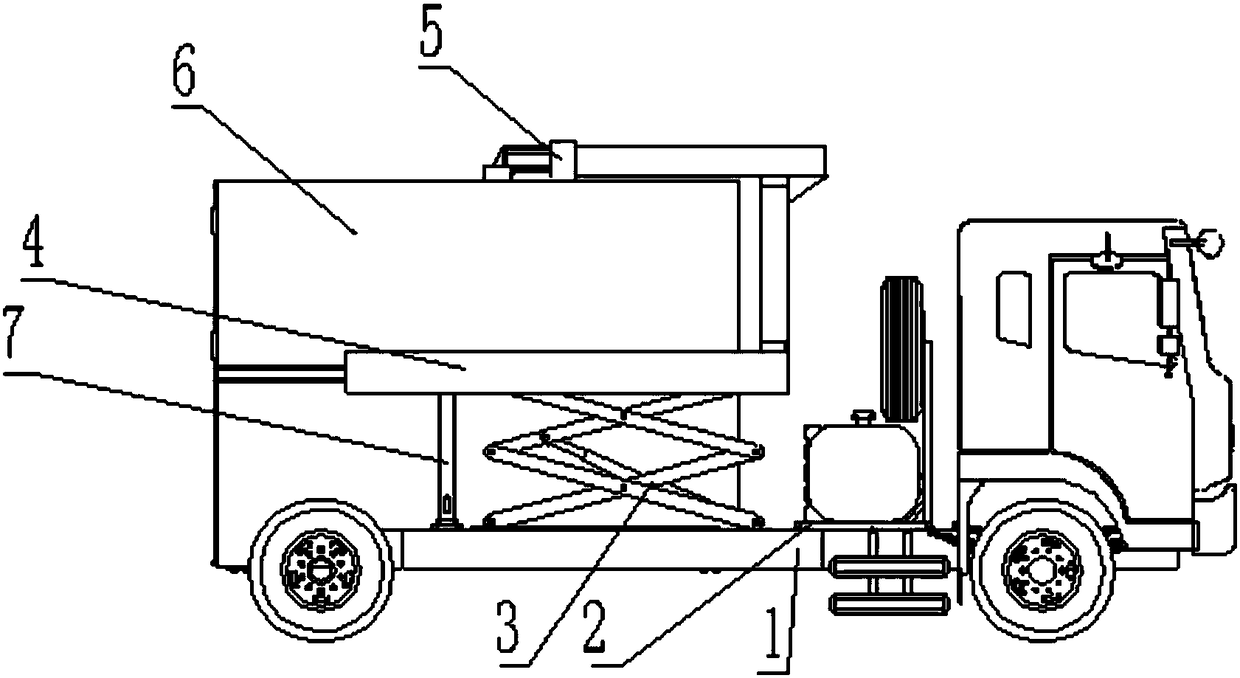 Carriage type transport vehicle with movable and replaceable carriage