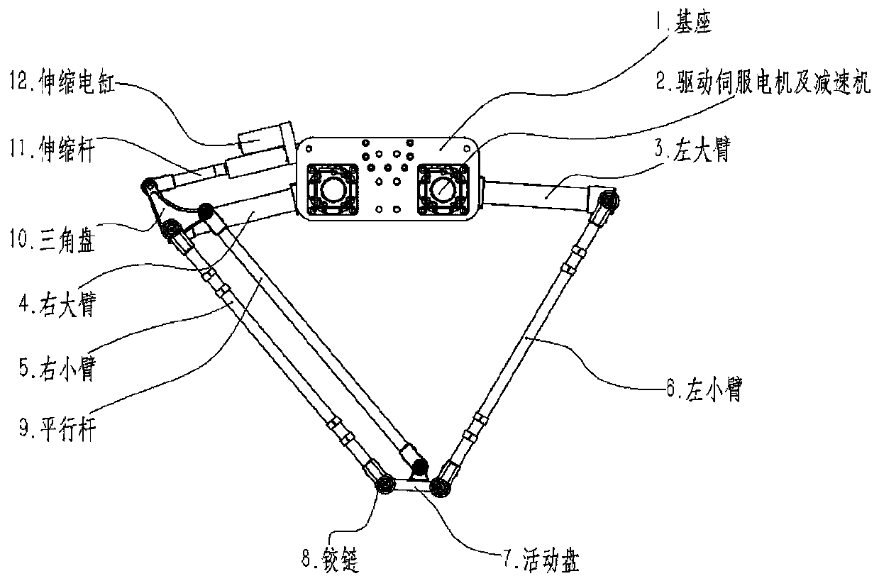 Parallel mechanism for three-degree-of-freedom robot