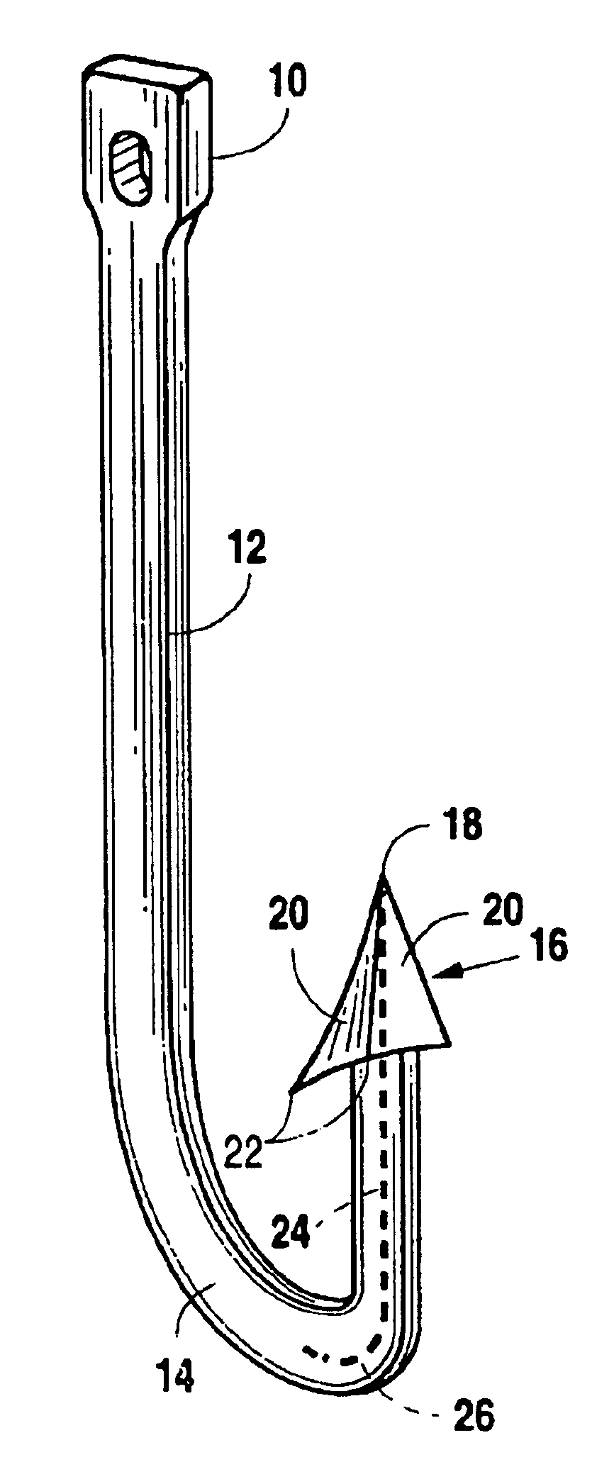 Composite fish hook having improved strength and penetration capability