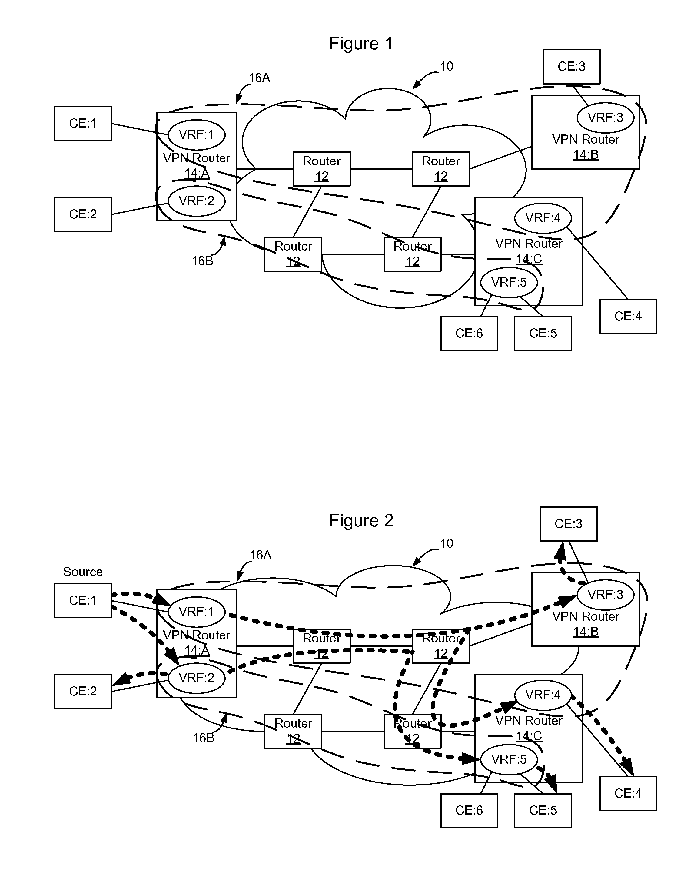 Method and Apparatus for Enabling Multicast Route Leaking Between VRFs in Different VPNs