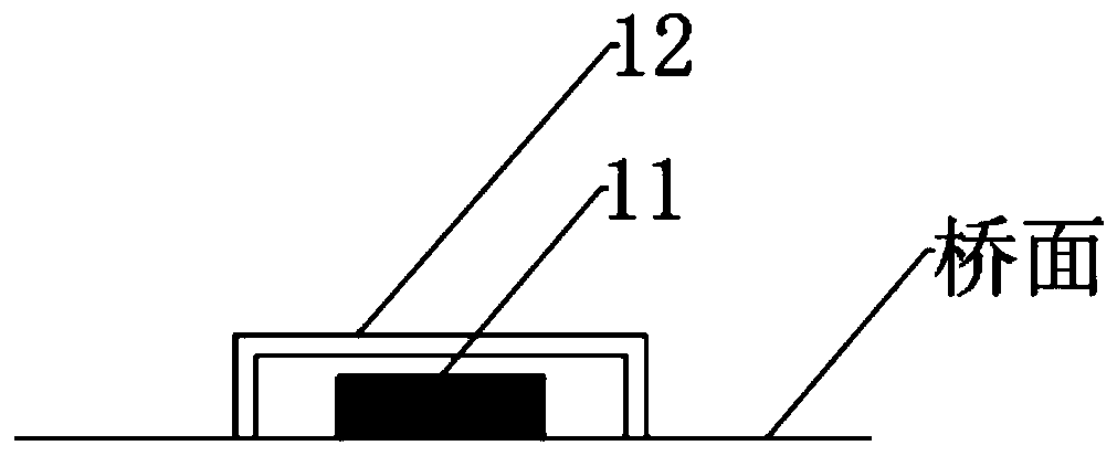 Liquid hazardous chemical substance leakage bridge deck sensing detection early-warning device