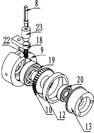 Forward and reverse differential transmission mechanism and medicament bottle conveying device