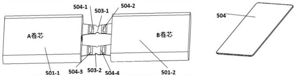 Ultrasonic welding device for battery tab and connecting piece