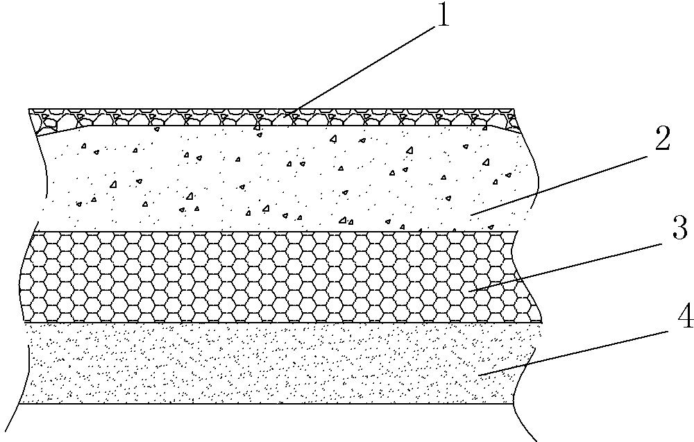 Environment-friendly colored porous pavement structure applied to slow-traffic system