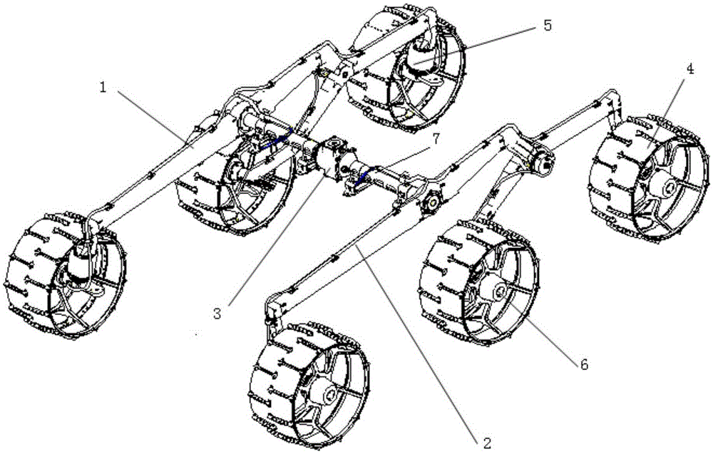 Thermal control method of lunar surface patroller six-wheel rocker arm type moving mechanism
