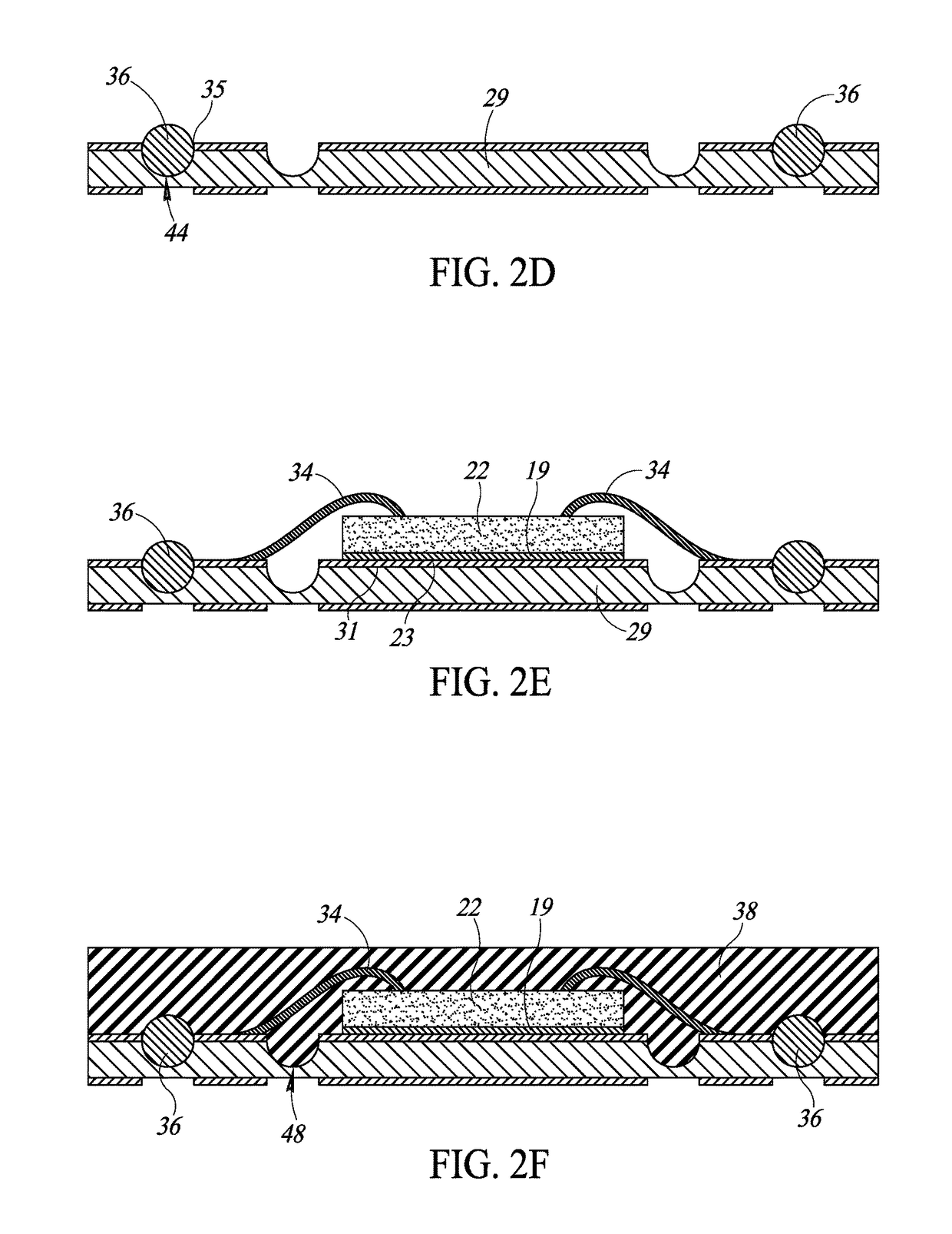 Leadframe package with side solder ball contact and method of manufacturing