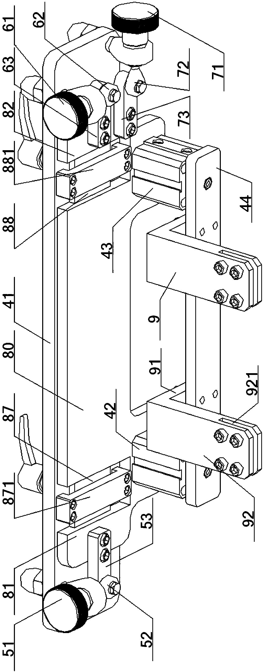 Fixing and adjusting device for screen frame for screen printing and method of using the same