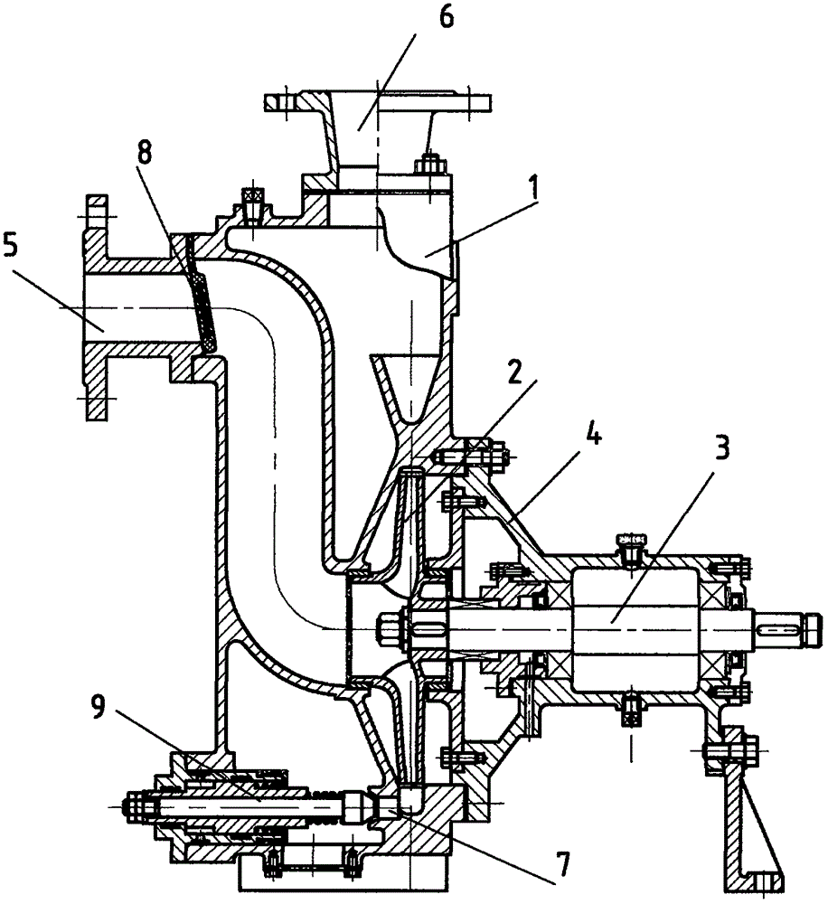 Self-absorption centrifugal pump with water return hole capable of being closed automatically