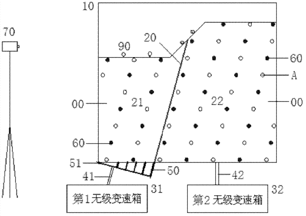 Simulated test unit and method for slope stability with faulting