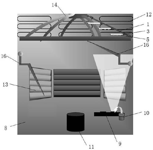 Optical coating multi-angle umbrella frame and coating machine comprising same