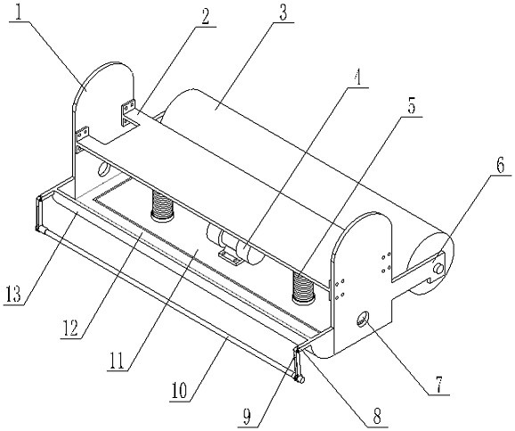 House building construction concrete flattening device and using method thereof