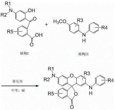 Synthesis method and catalyst for fluorane compounds