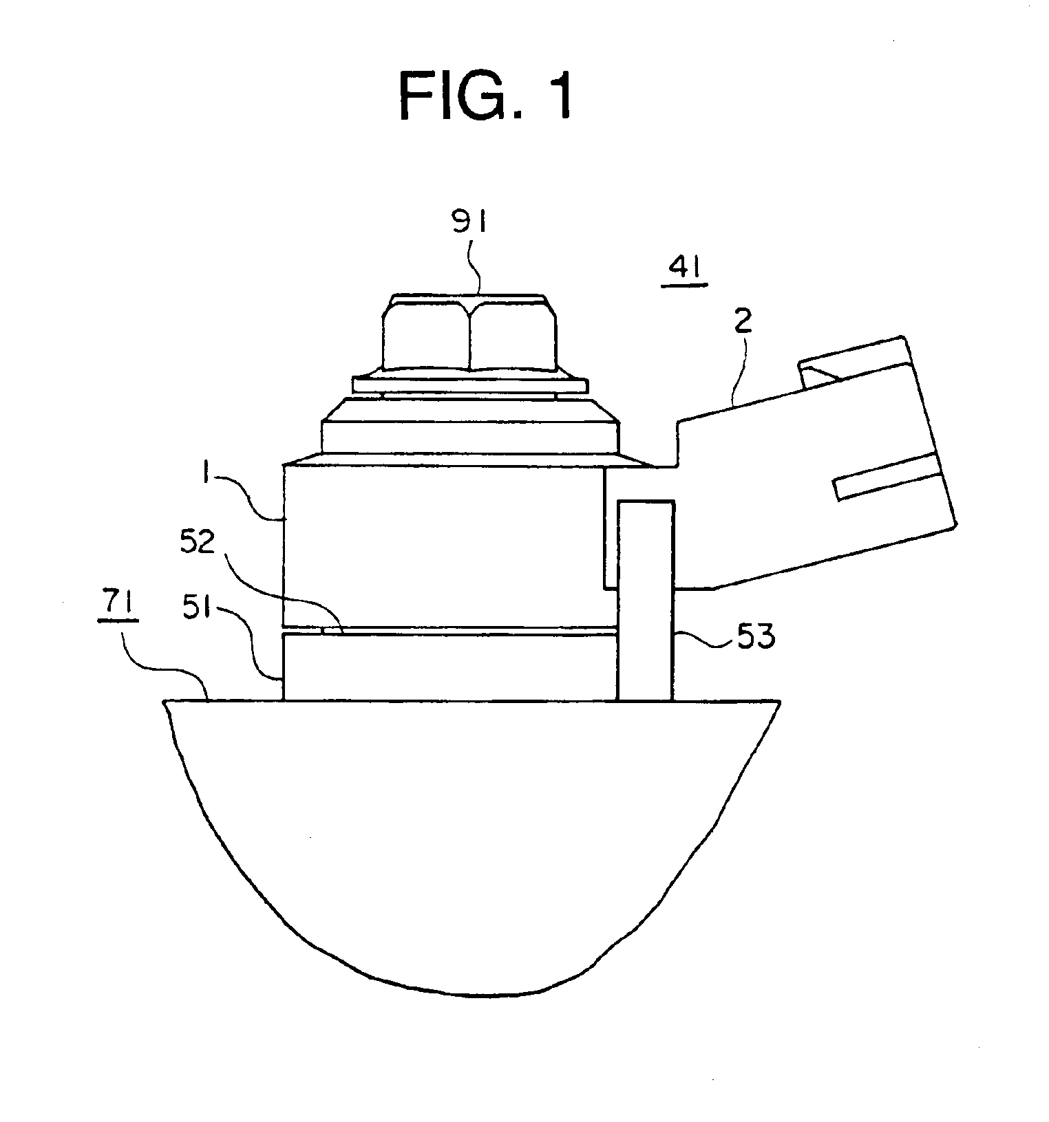 Engine knock sensor and structure for mounting the same