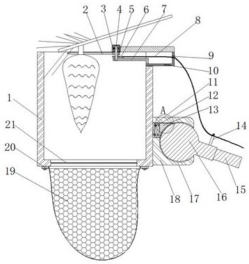 Pinecone picking device for preventing pine nuts from falling off