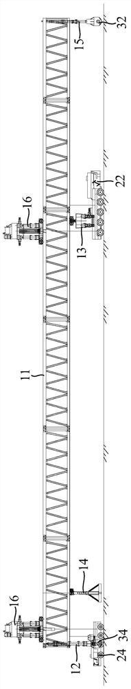 Bridge erecting machine transfer system and bridge erecting machine transfer method