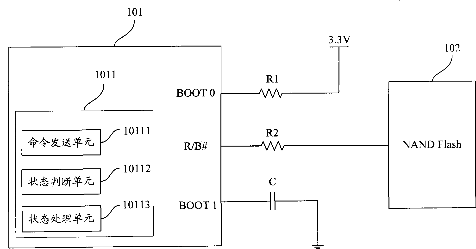 Condition detection apparatus, system and electronic device for NAND flash memory body