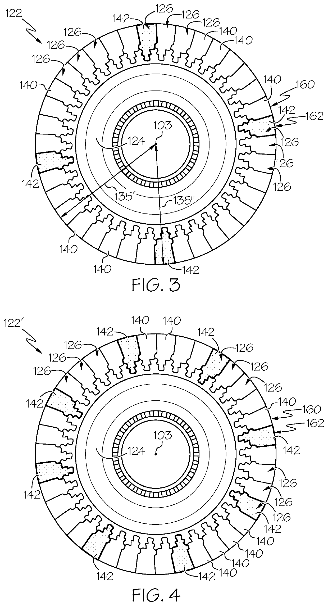 Rotor assembly for in-machine grinding of shroud member and methods of using the same