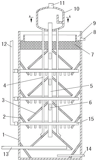 Multi-stage air stripping and separation integrated aerobic granular sludge reactor