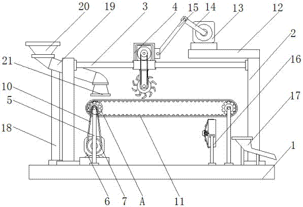 Agricultural grain collecting and processing integrated device