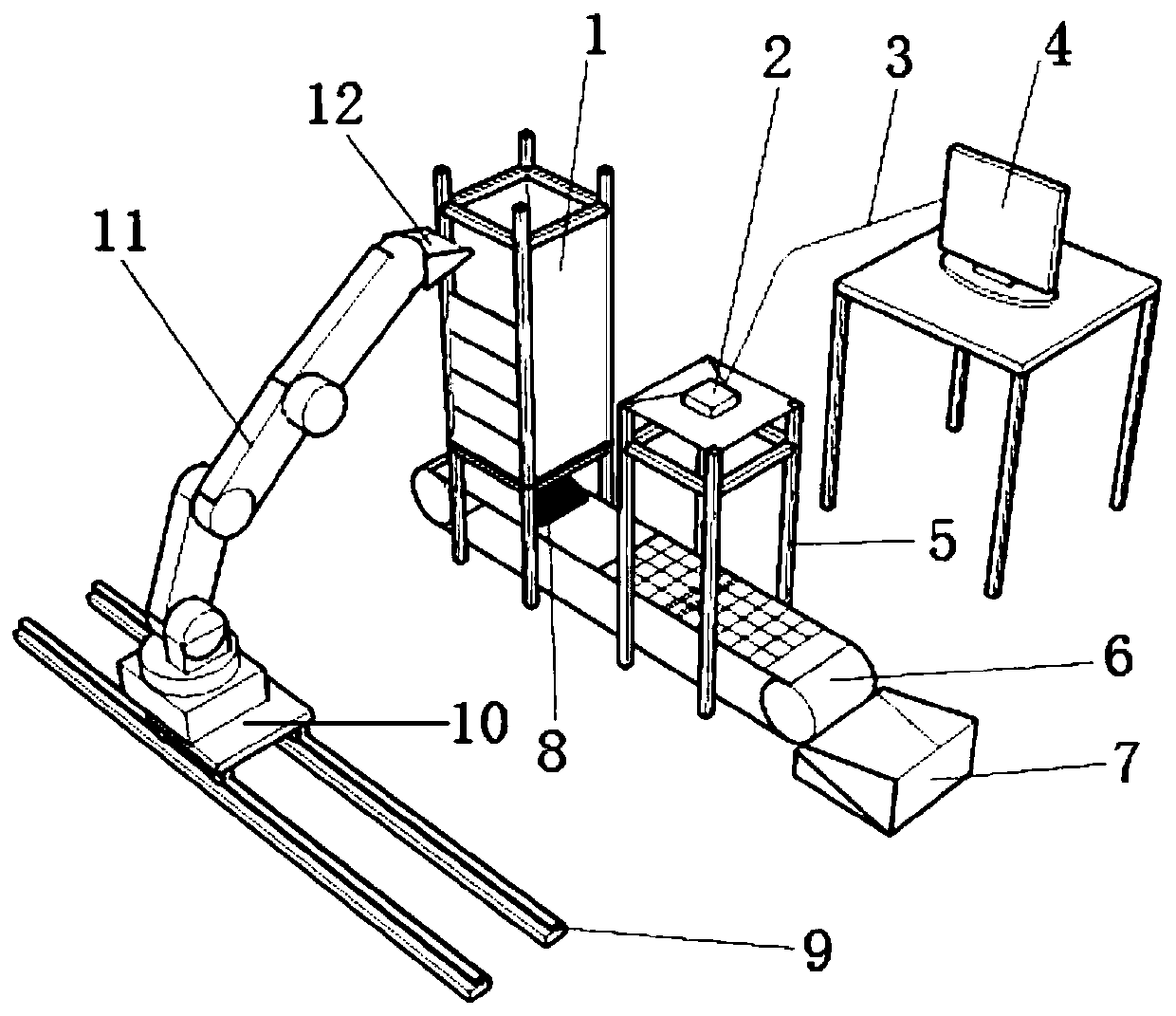 Automatic ore drawing experiment method and system based on image recognition