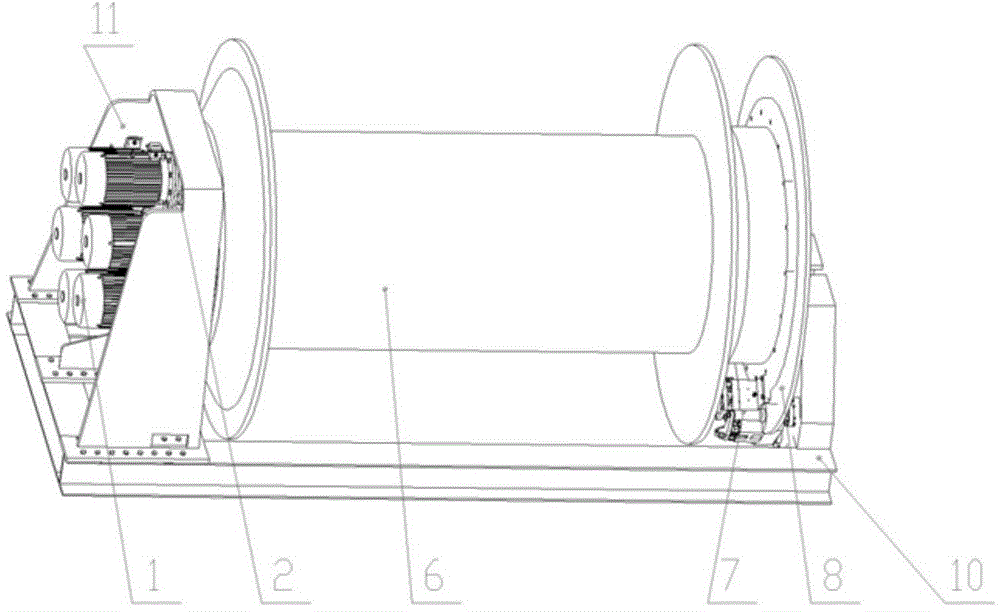 Electrically-driven active heaving supplementing type marine winch