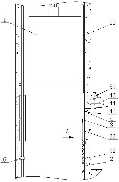 An elevator fall protection device