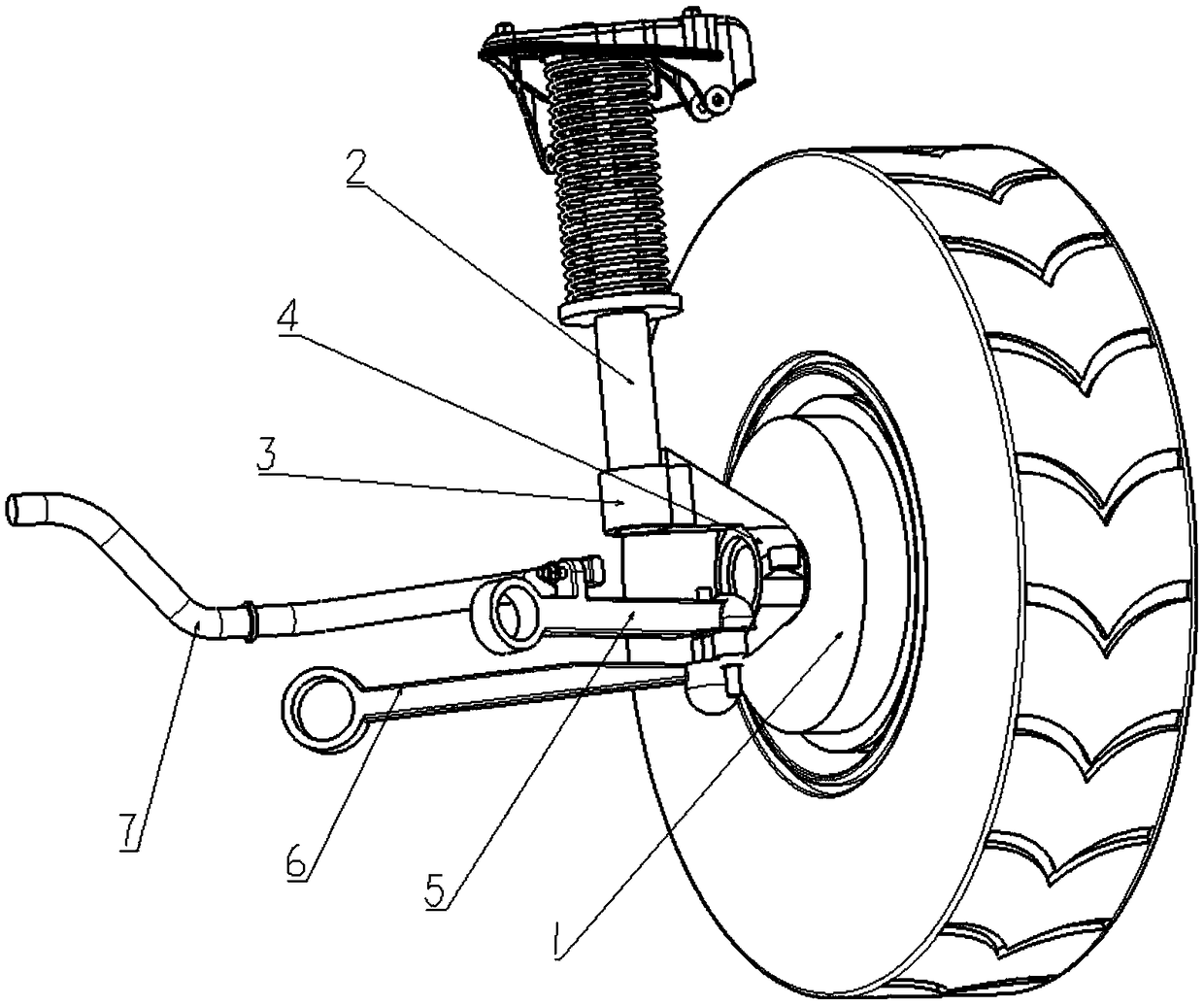 Suspension angle assembly of electric vehicle driven by hub motor