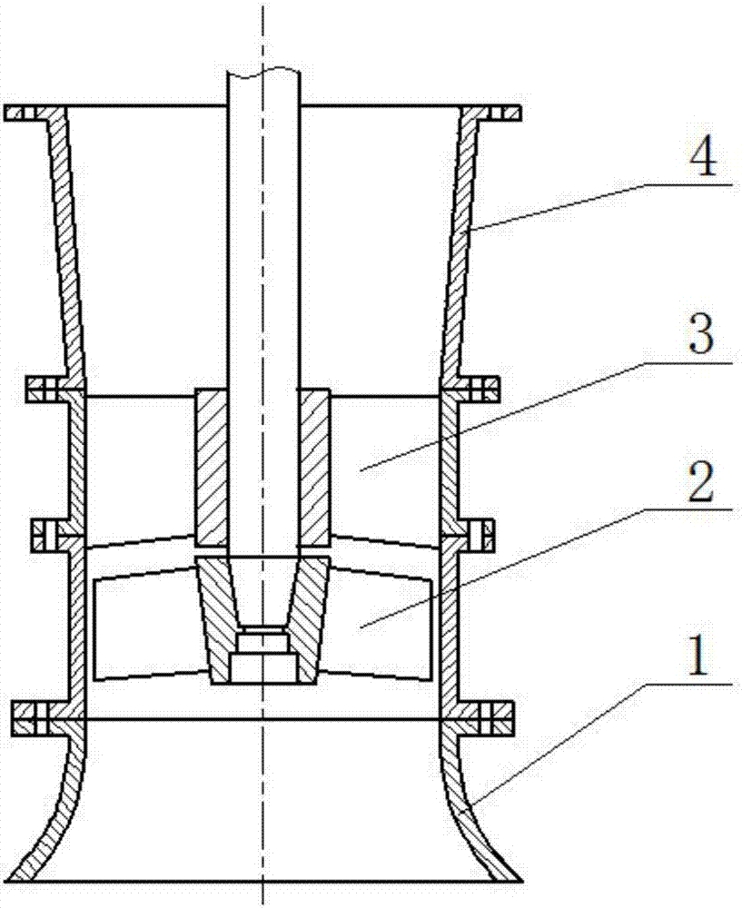 Hydraulic design method of axial-flow type heavy metal pump