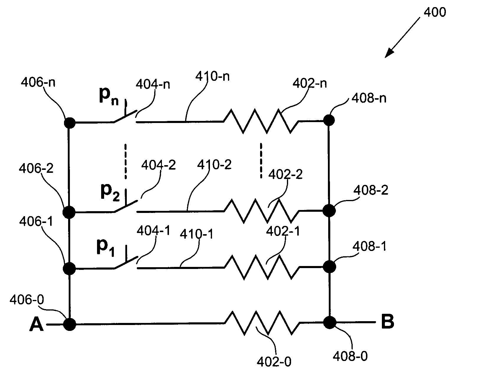 High-linearity switched-resistor network for programmability