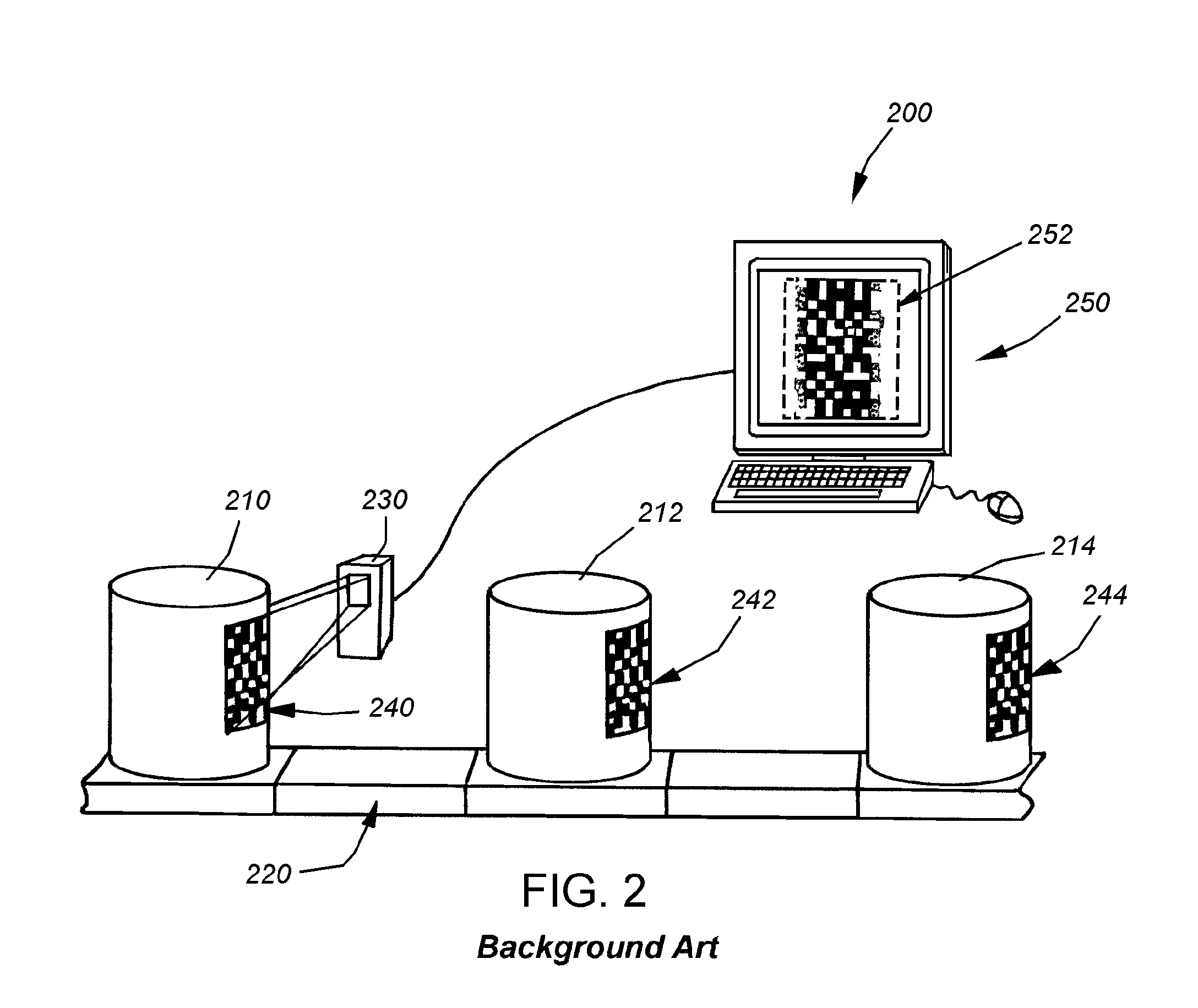 System and method for reading patterns using multiple image frames