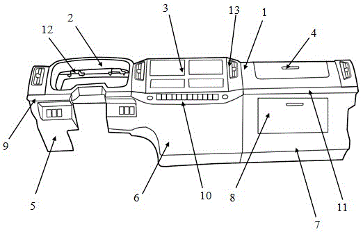 Instrument board assembly for vehicle