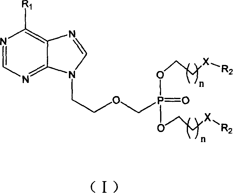 Preparation method and use for purine compounds double amino acid ester