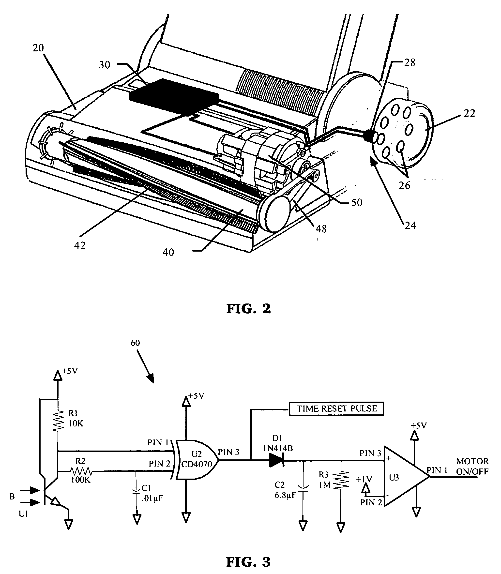 Vacuum cleaner brush roll control device