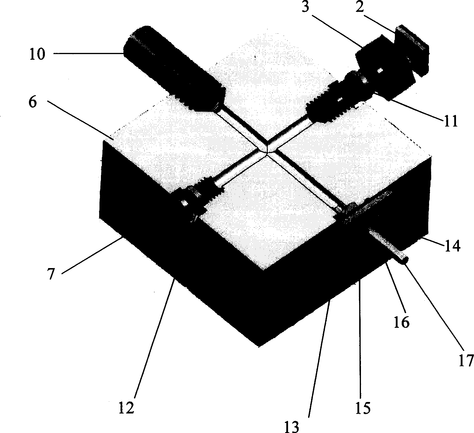 Measuring device for detecting adhesives strength of diamond coat by method of inner expand and bubbling