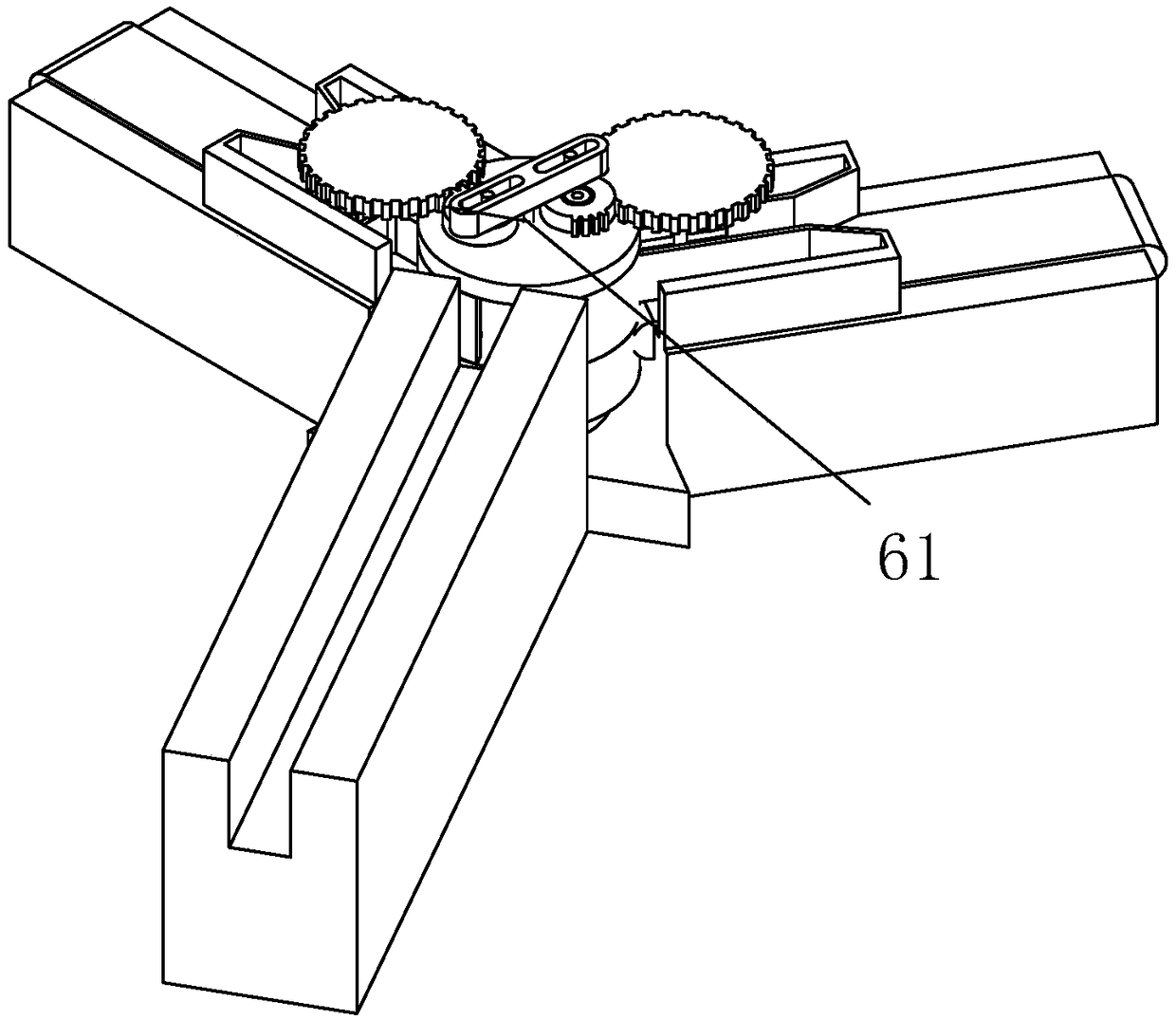 Intermittent-dislocation distributary assembly line device