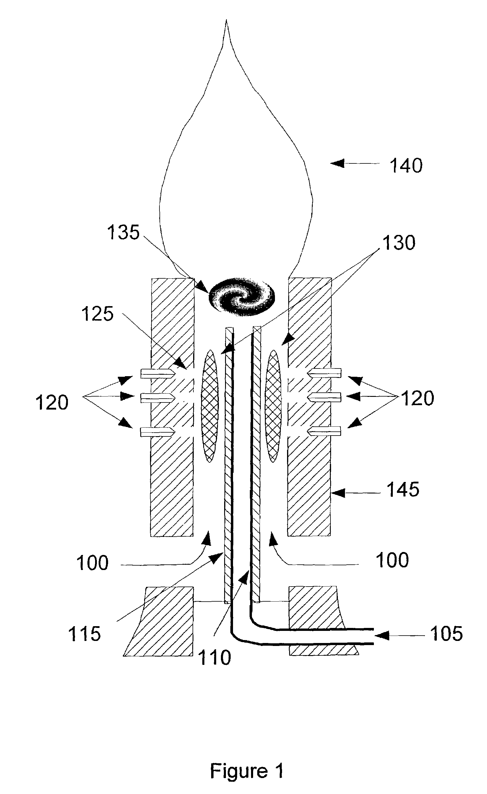Electrode discharge, non-thermal plasma device (reactor) for the pre-treatment of combustion air