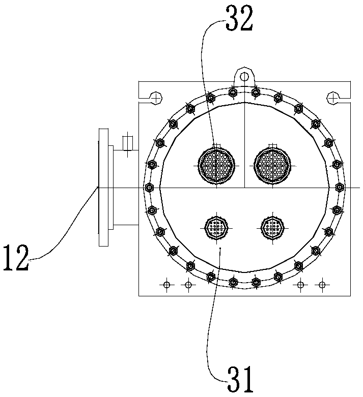 Heat pump air conditioner turbulence tube-shell dry-type evaporator