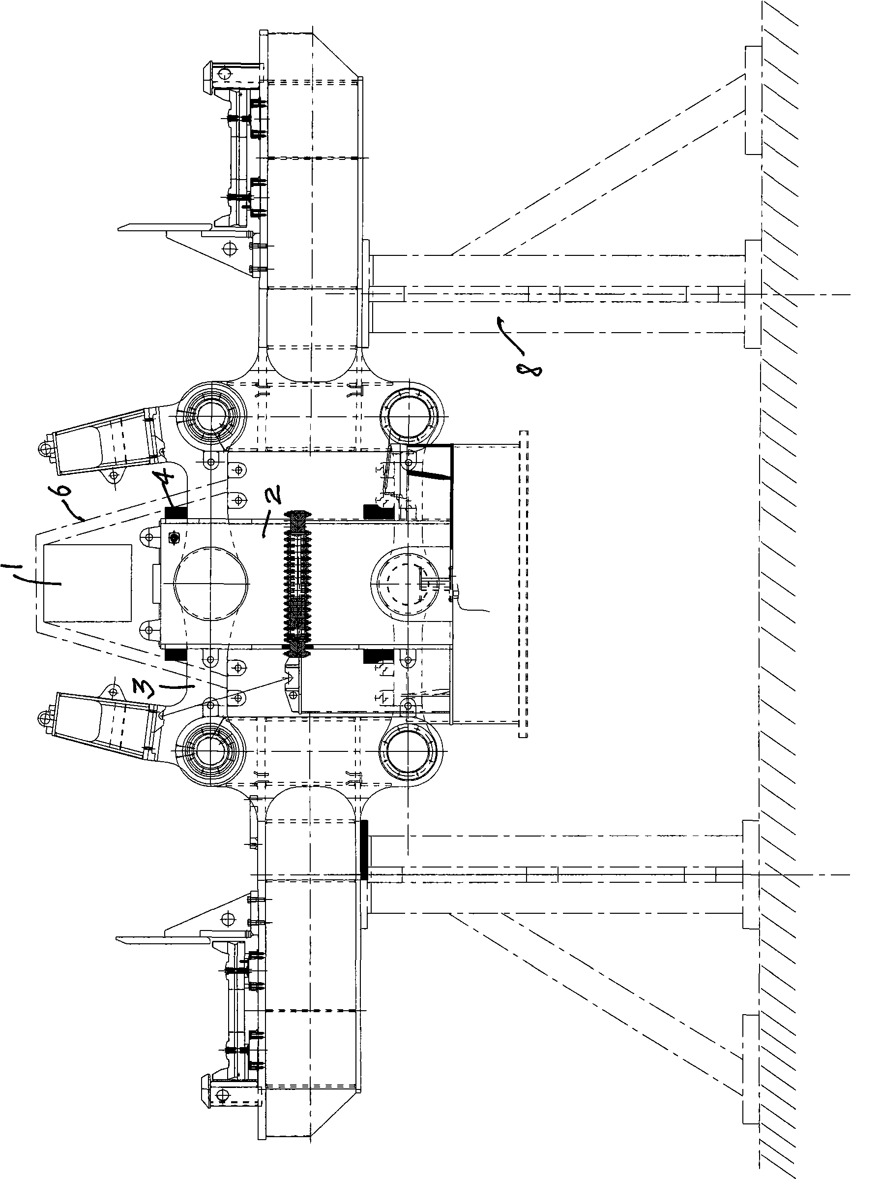 Integral replacing method of ladle turret with limited upper lifting space