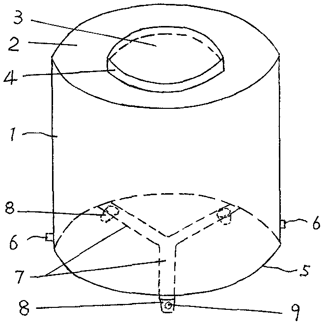 Barrel-shaped integral concrete water storage tower tank and preparation method thereof