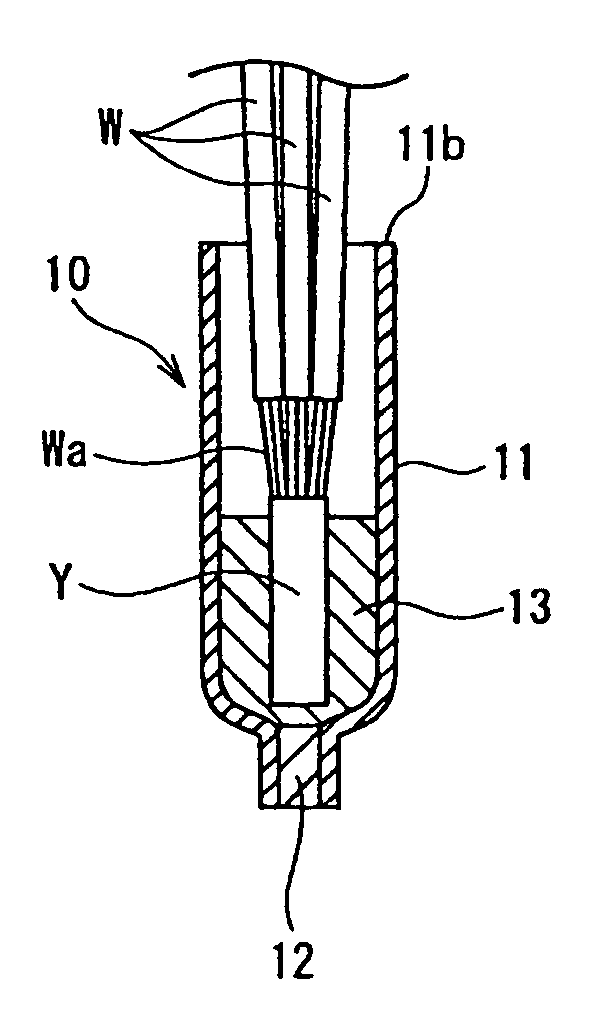Method and structure for waterproofing a terminal splice