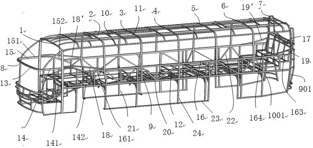 a passenger car body