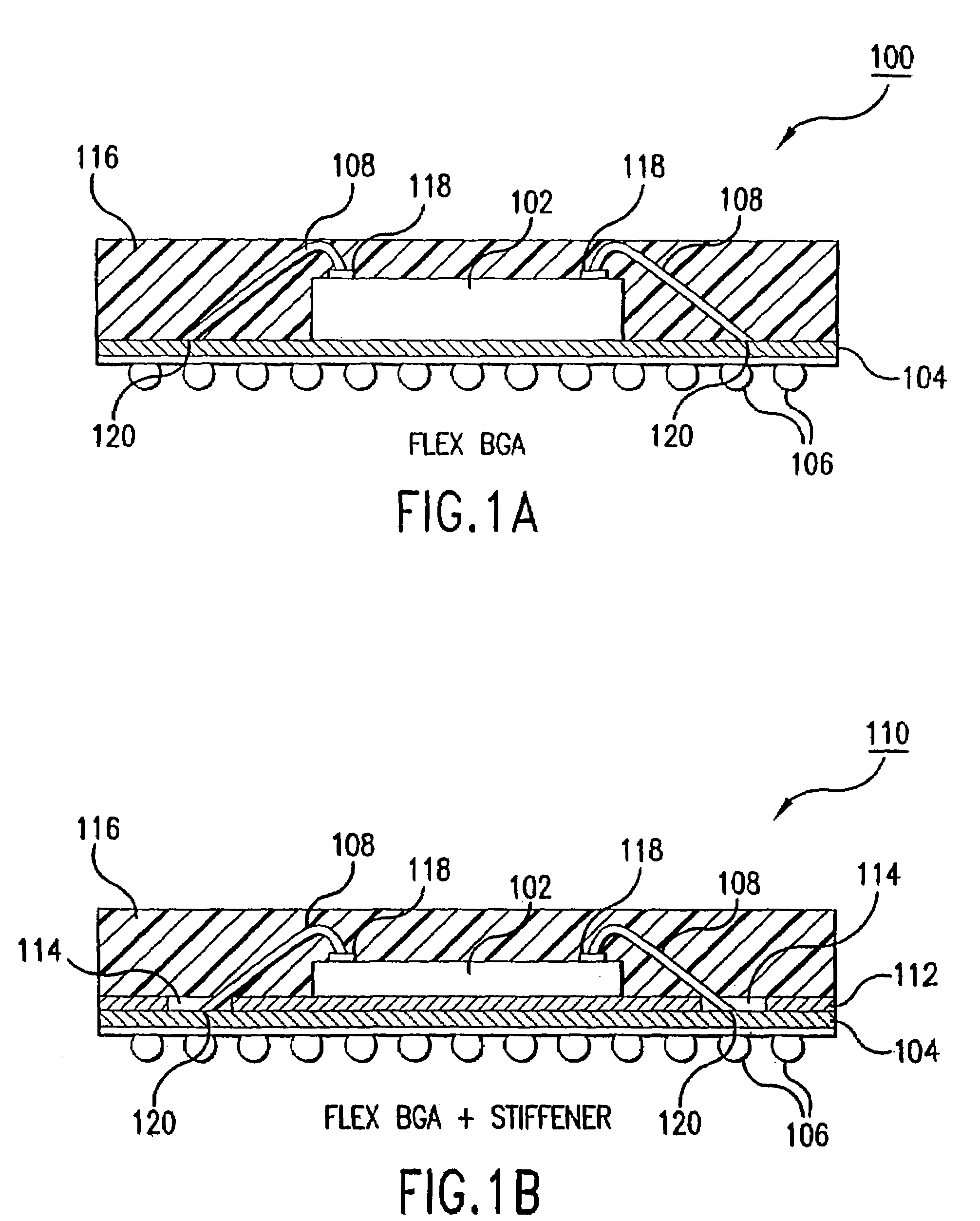 IC die support structures for ball grid array package fabrication