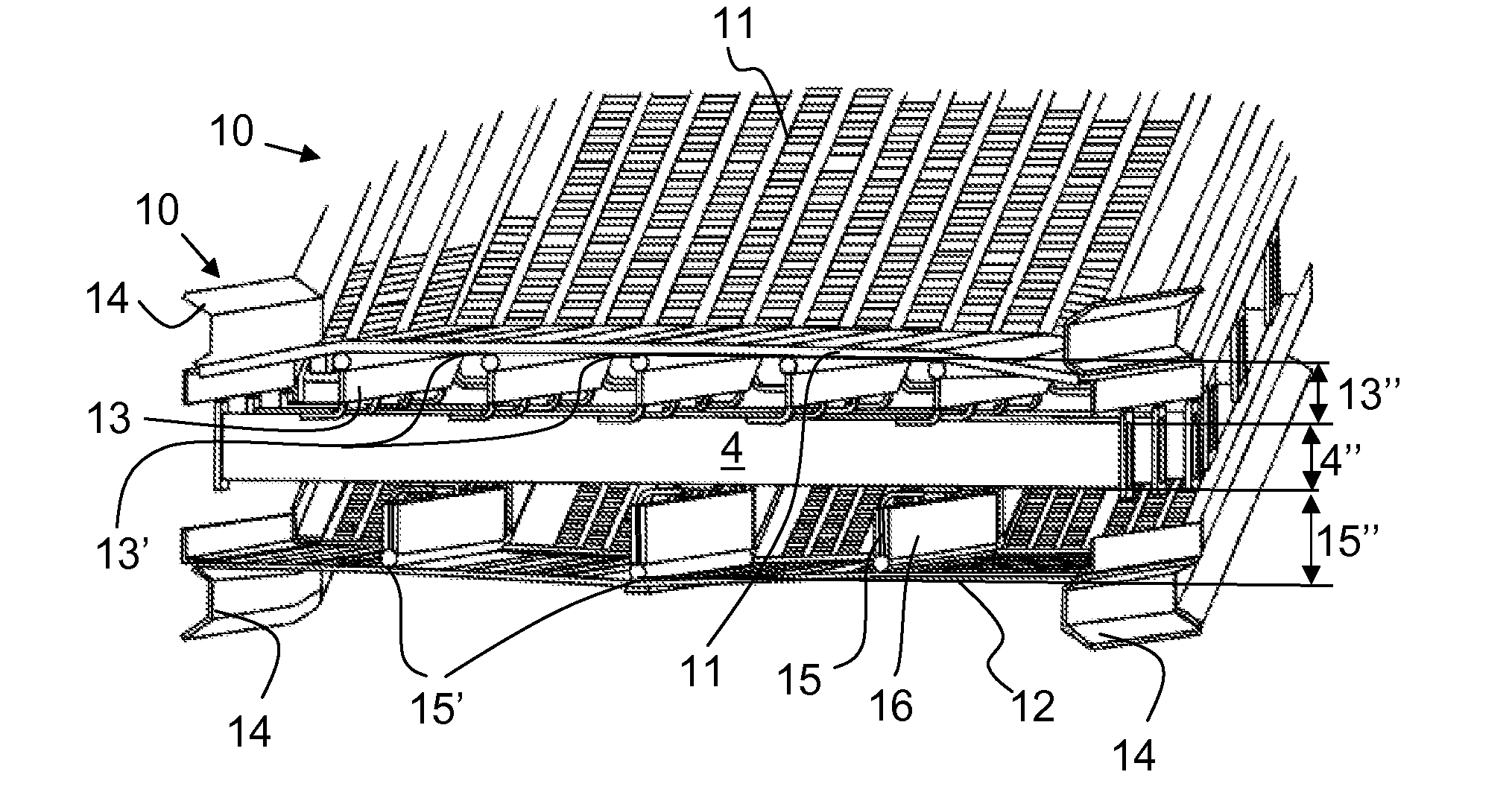 Screen module, processing apparatus and processing plant for mineral material