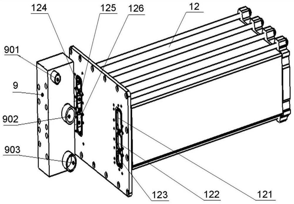 Manifold for double stack fuel cells arranged side by side and double stack fuel cells