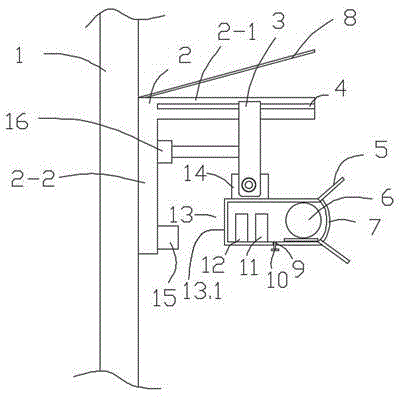 Monitoring camera with automatic telescopic device