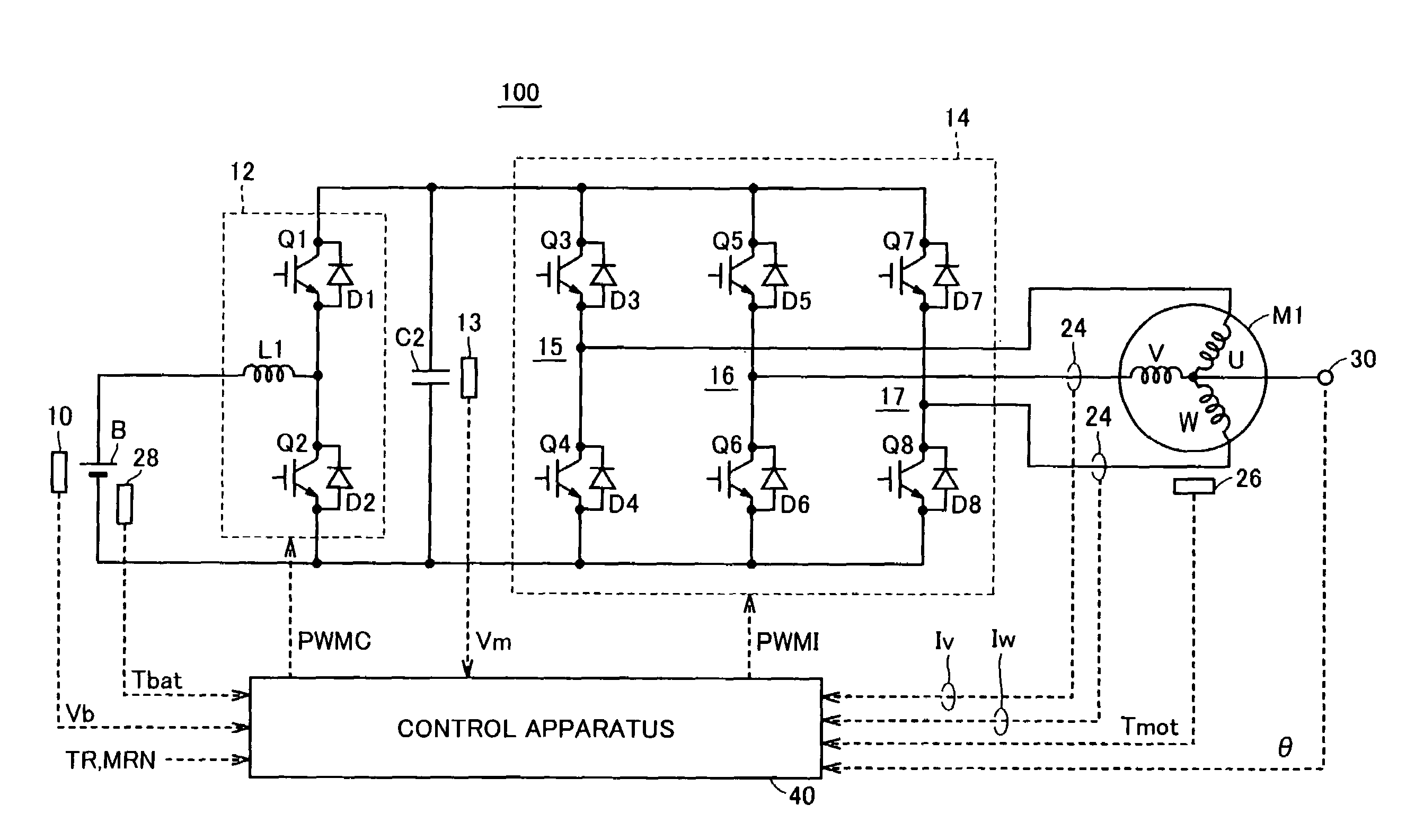 Secondary battery control apparatus and secondary battery control method