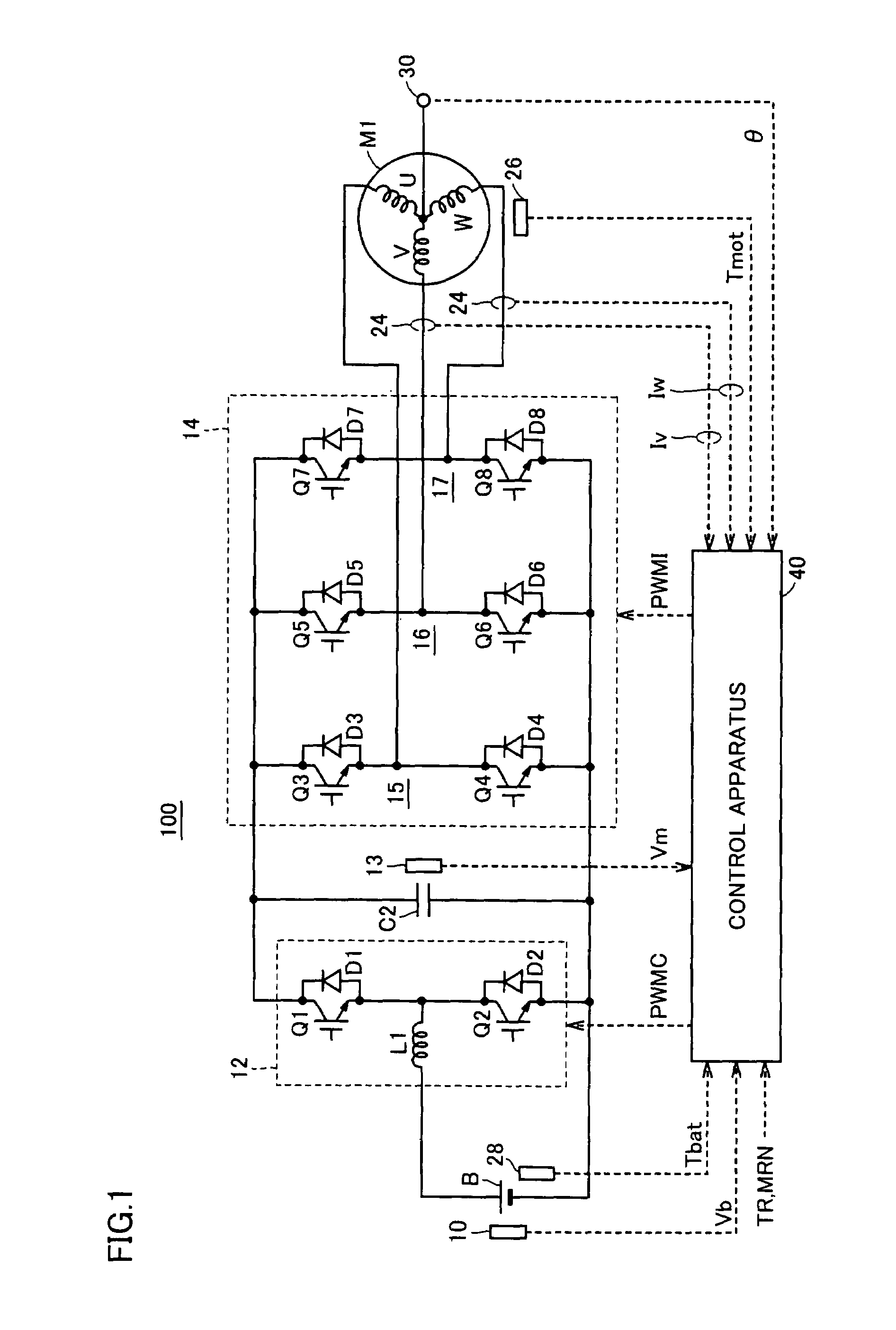 Secondary battery control apparatus and secondary battery control method