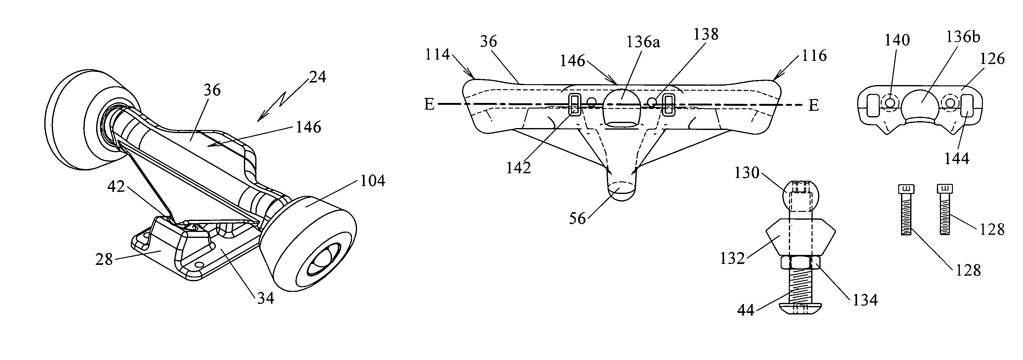 Skateboard truck assembly